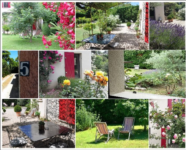 mosaique images extérieur de la maison d'hôte